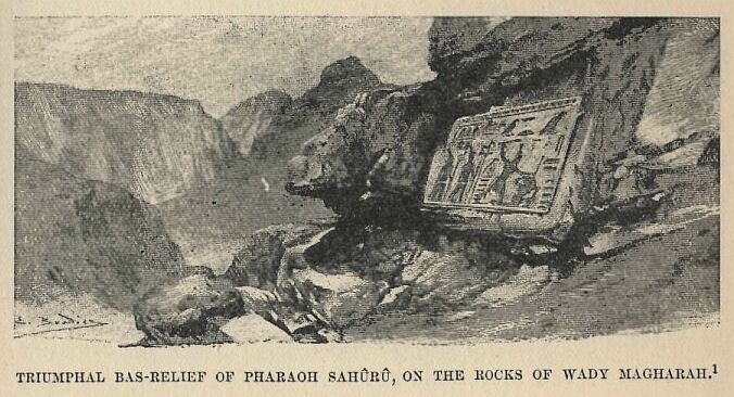 217.jpg Triumphal Bas-relief of Pharaoh Sahr, on The
Rocks of Wady Magharah. 
