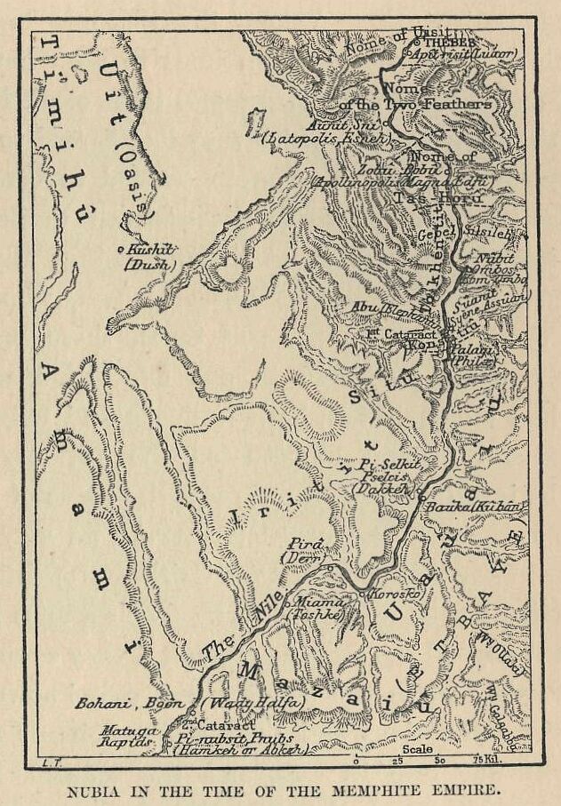 223.jpg Map of Nubia in the Time Of The Memphite Empire 
